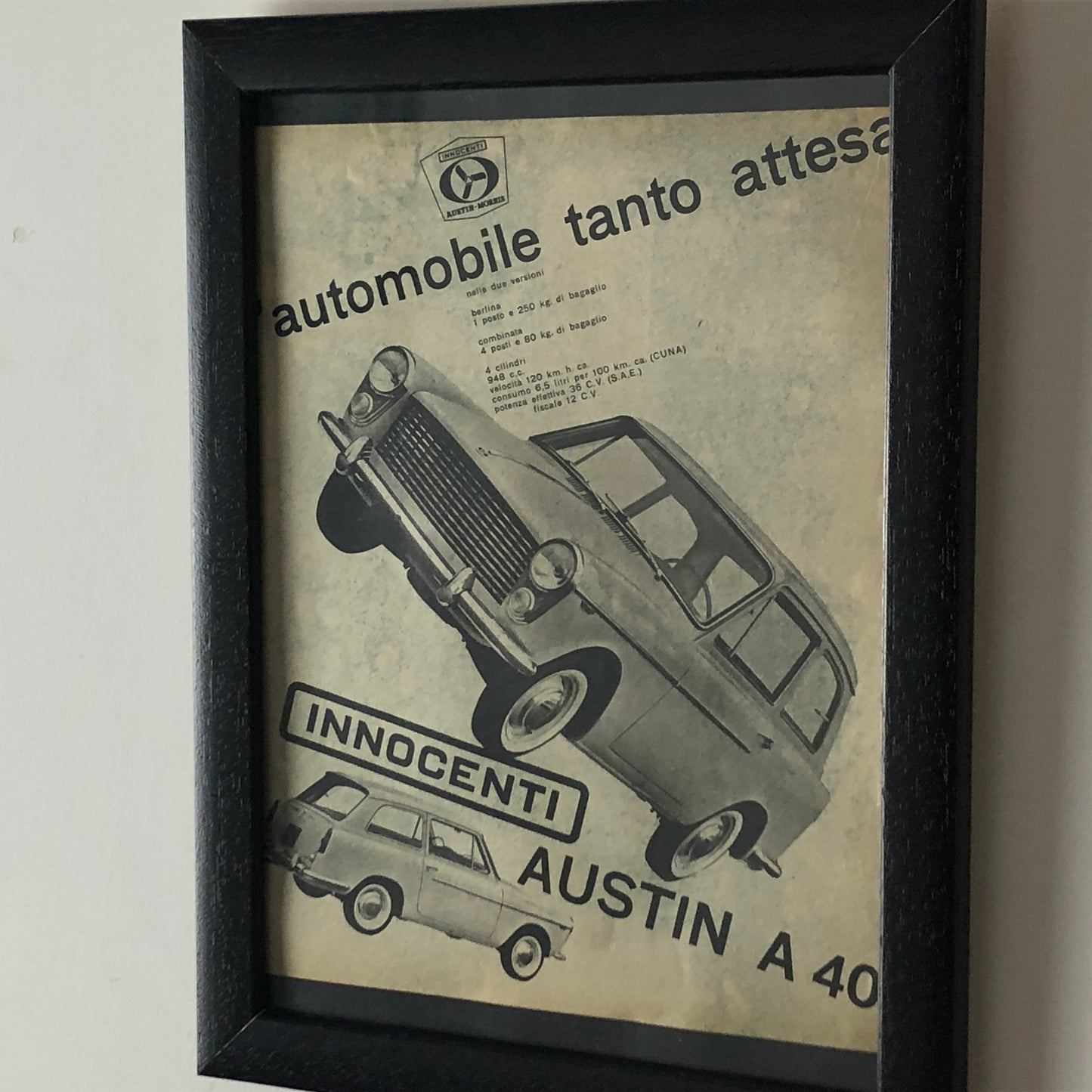 Innocenti Austin-Morris, Advertisement Year 1960 Innocenti Austin-Morris A40 Car Long Awaited