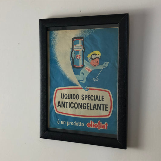 Olio Fiat, Pubblicità Anno 1960 Antigelo Oliofiat Liquido Speciale Anticongelante