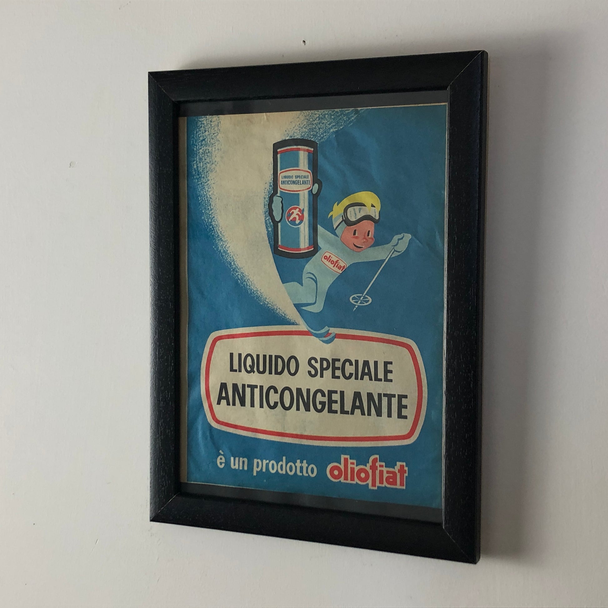 Olio Fiat, Pubblicità Anno 1960 Antigelo Oliofiat Liquido Speciale Anticongelante - Raggi's Collectibles' Automotive Art