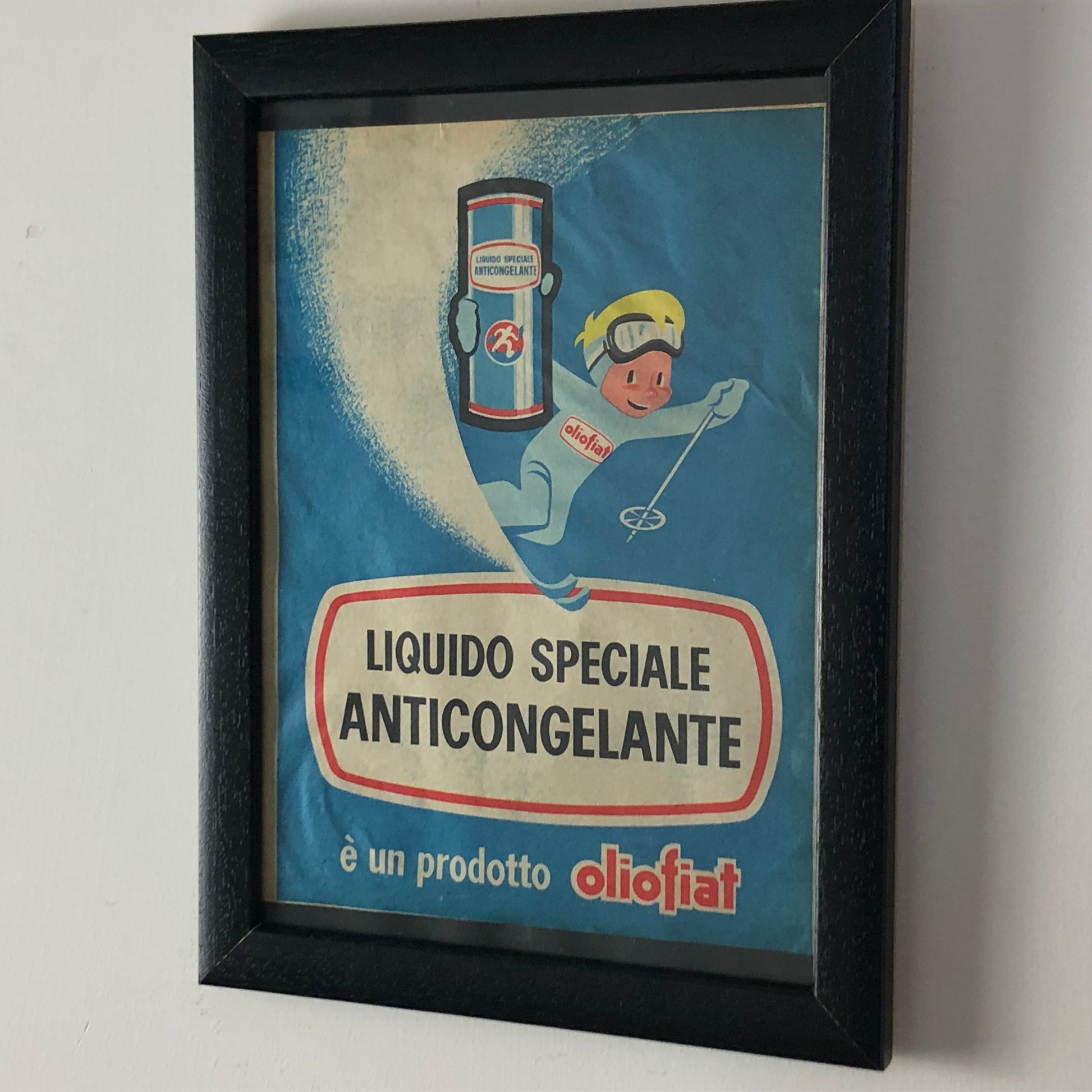 Olio Fiat, Pubblicità Anno 1960 Antigelo Oliofiat Liquido Speciale Anticongelante - Raggi's Collectibles' Automotive Art