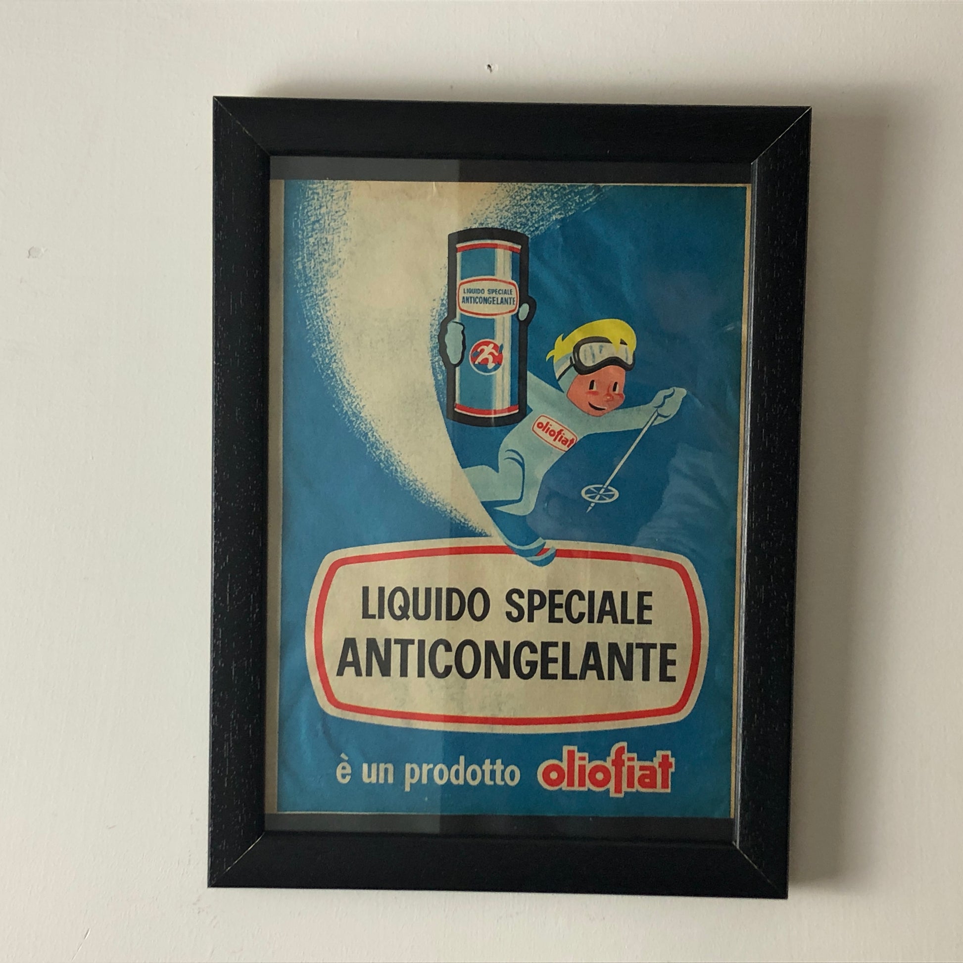 Olio Fiat, Pubblicità Anno 1960 Antigelo Oliofiat Liquido Speciale Anticongelante - Raggi's Collectibles' Automotive Art