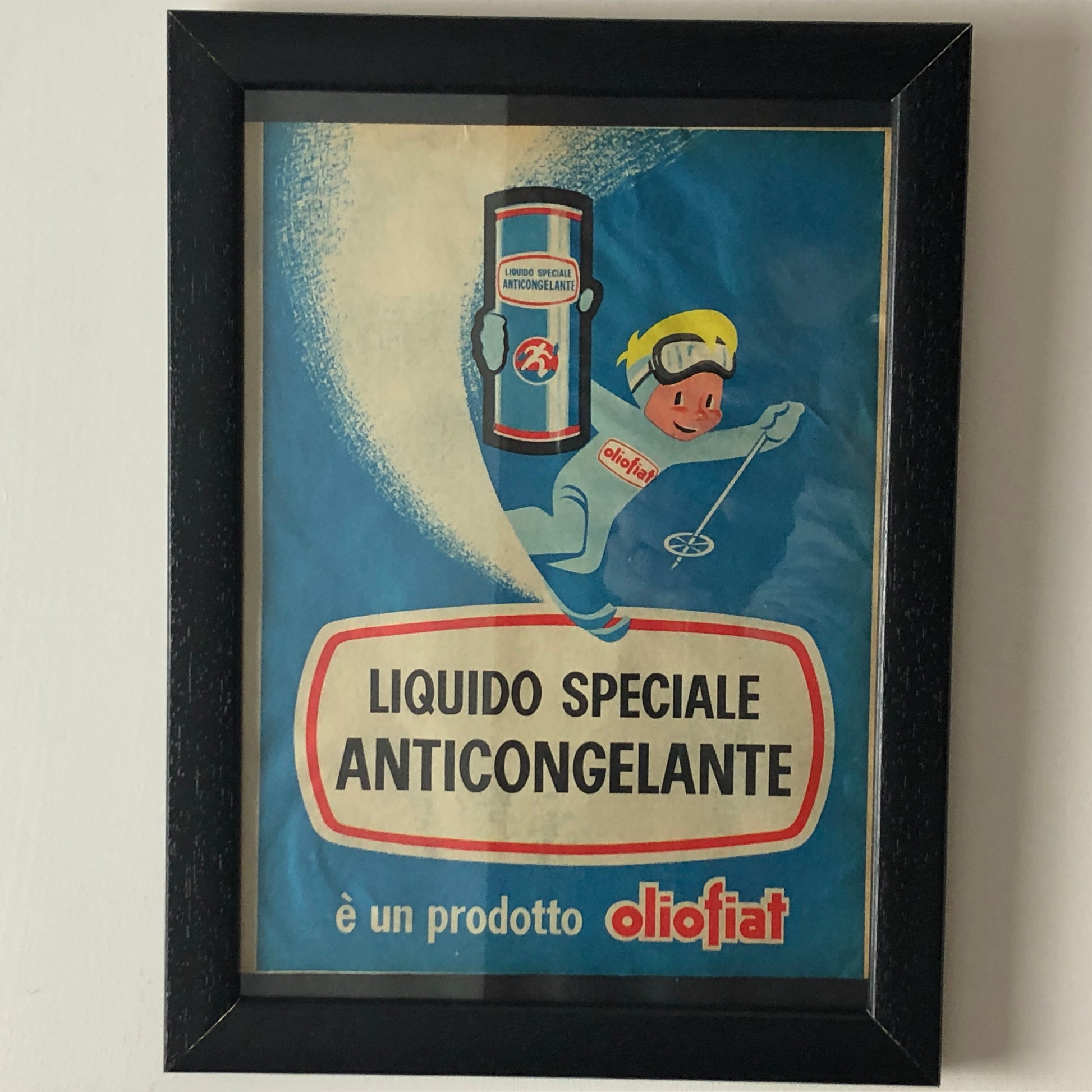 Olio Fiat, Pubblicità Anno 1960 Antigelo Oliofiat Liquido Speciale Anticongelante - Raggi's Collectibles' Automotive Art