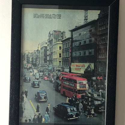 Fotografia Anno 1960 Londra Oxford Street con Didascalia in Italiano - Raggi's Collectibles' Automotive Art