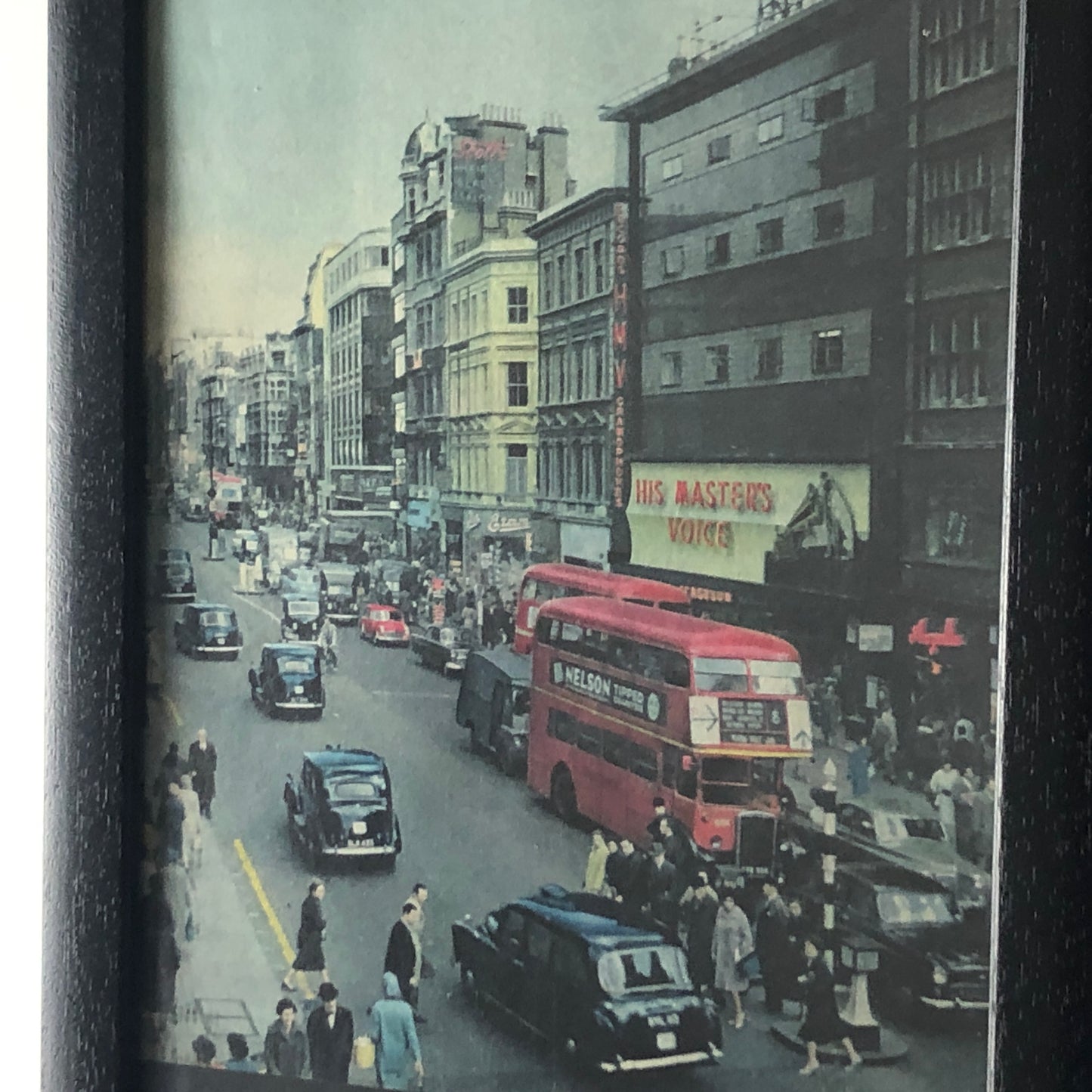 Fotografia Anno 1960 Londra Oxford Street con Didascalia in Italiano