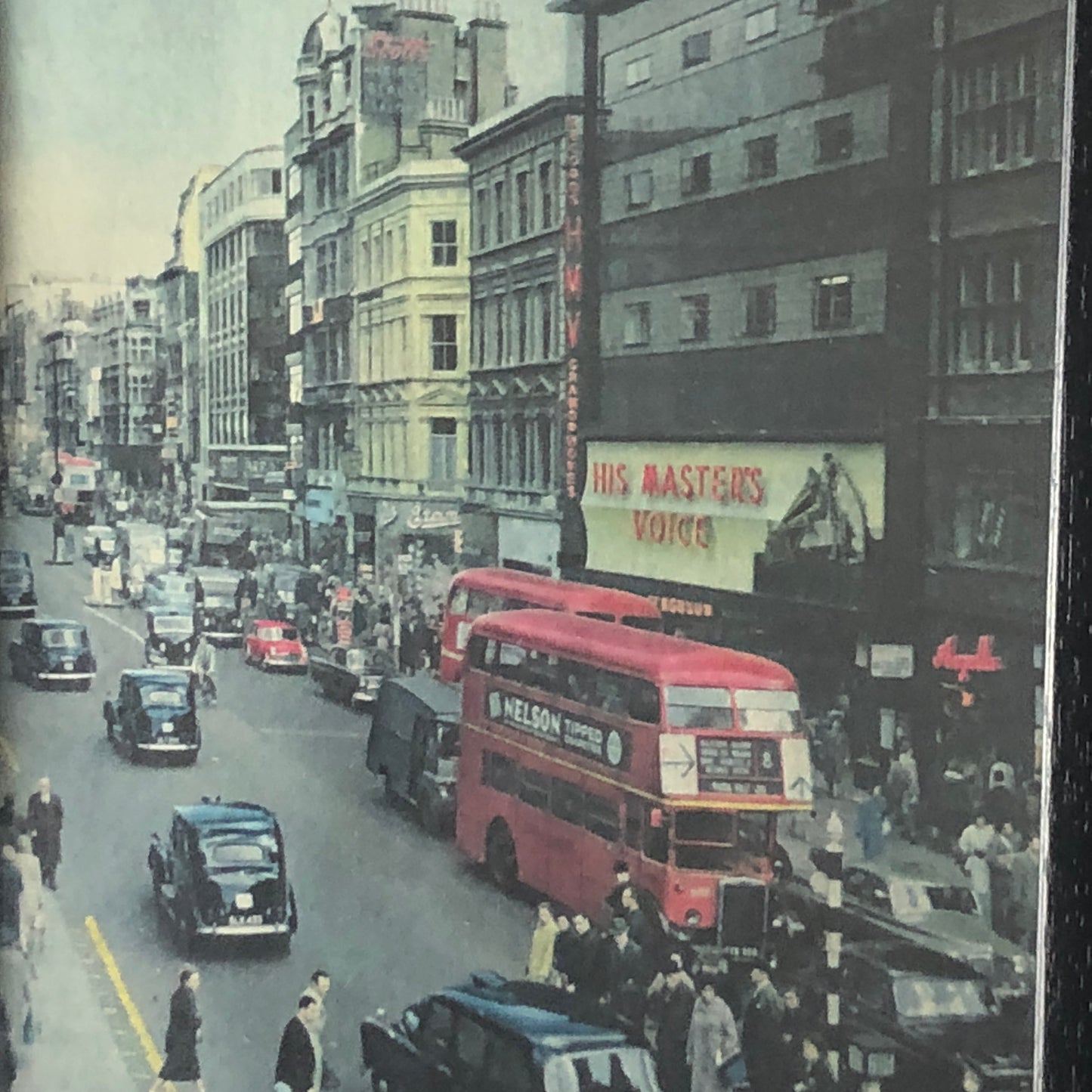 Photograph Year 1960 London Oxford Street with Caption in Italian