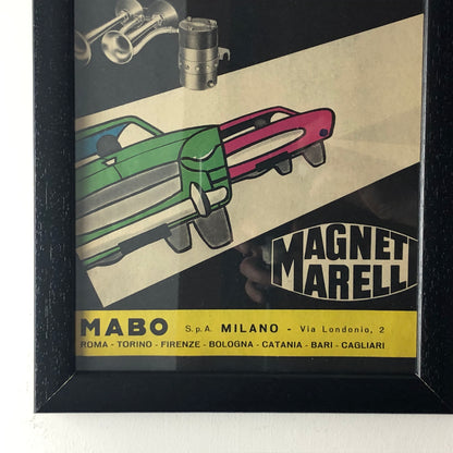 Magneti Marelli, Pubblicità Anno 1960 Magneti Marelli Super Jet Trombe Elettropneumatiche Disegnata dallo Studio Dalla Costa. - Raggi's Collectibles' Automotive Art