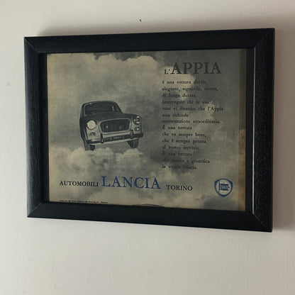 Lancia, Pubblicità Anno 1960 Fotografia Lancia Appia Primo Concorso Fotografico Lancia - Raggi's Collectibles' Automotive Art