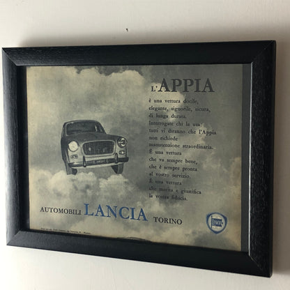 Lancia, Pubblicità Anno 1960 Fotografia Lancia Appia Primo Concorso Fotografico Lancia - Raggi's Collectibles' Automotive Art