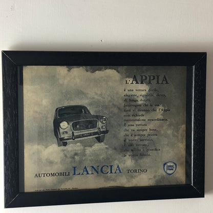 Lancia, Pubblicità Anno 1960 Fotografia Lancia Appia Primo Concorso Fotografico Lancia - Raggi's Collectibles' Automotive Art