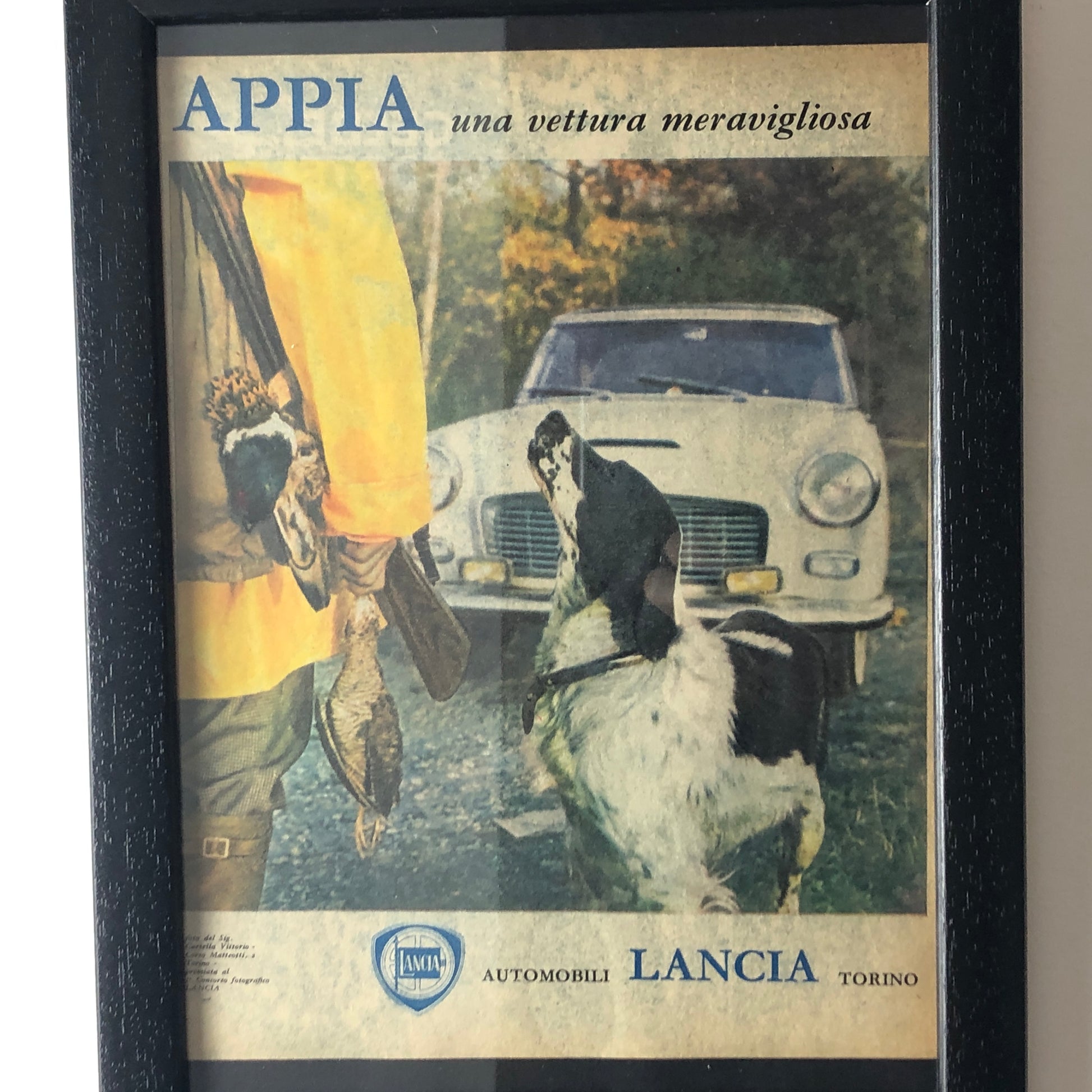 Lancia, Pubblicità Anno 1960 Fotografia Lancia Appia Premiata Primo Concorso Fotografico Lancia - Raggi's Collectibles' Automotive Art