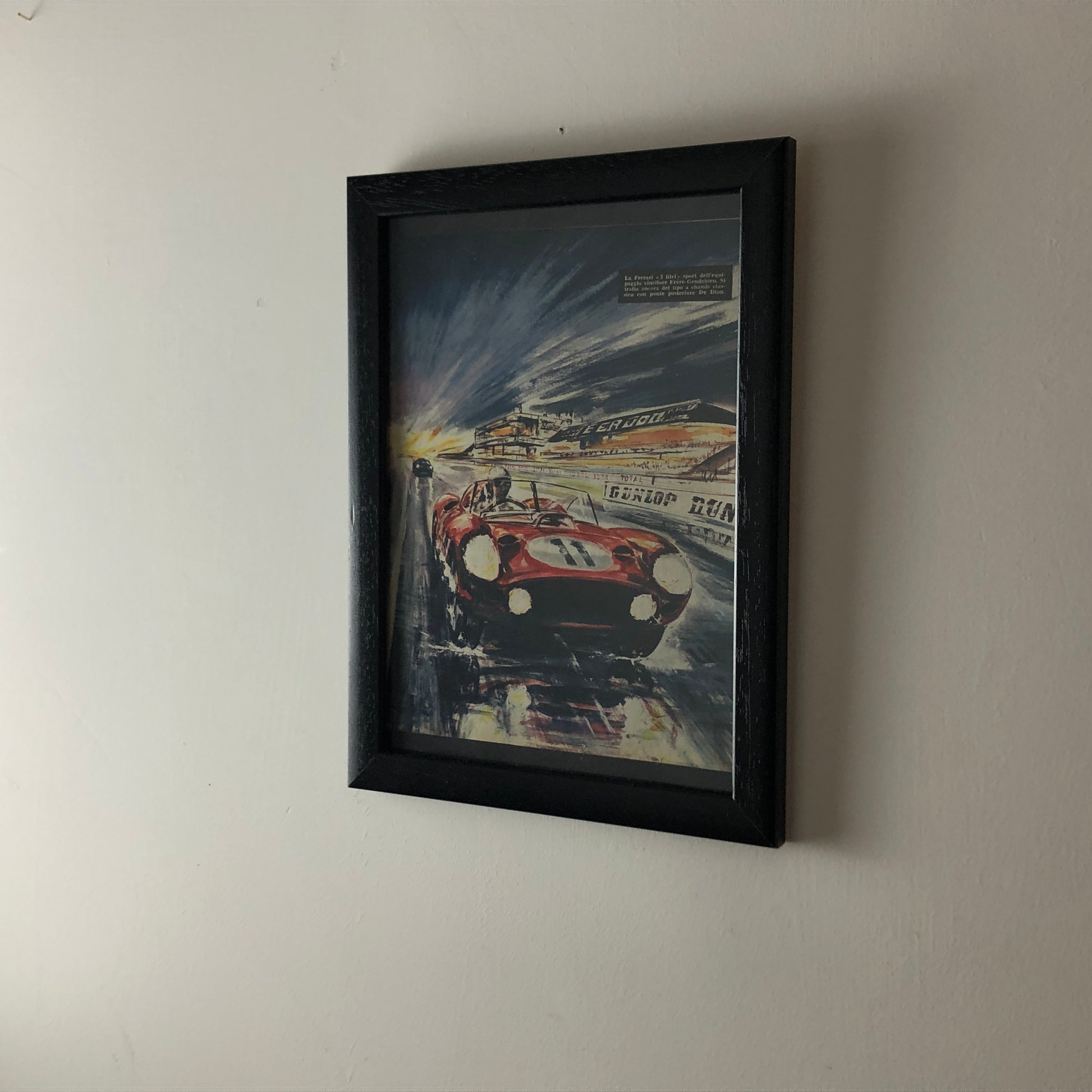 Ferrari, Illustrazione di Giovanni Alloisi Anno 1960 Ferrari 250 Testa Rossa Frère - Gendebien 24 ore di Le Mans - Raggi's Collectibles' Automotive Art