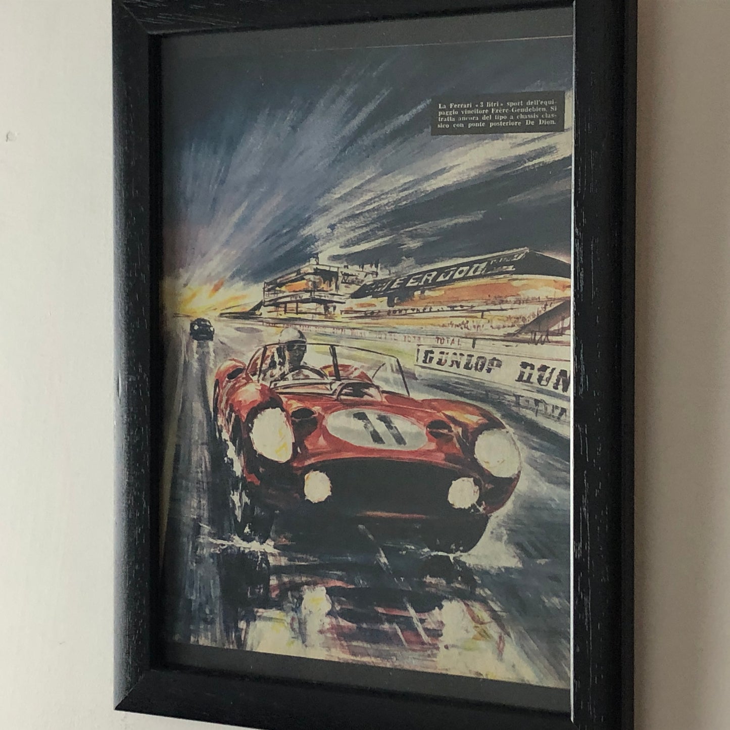 Ferrari, Illustrazione di Giovanni Alloisi Anno 1960 Ferrari 250 Testa Rossa Frère - Gendebien 24 ore di Le Mans - Raggi's Collectibles' Automotive Art