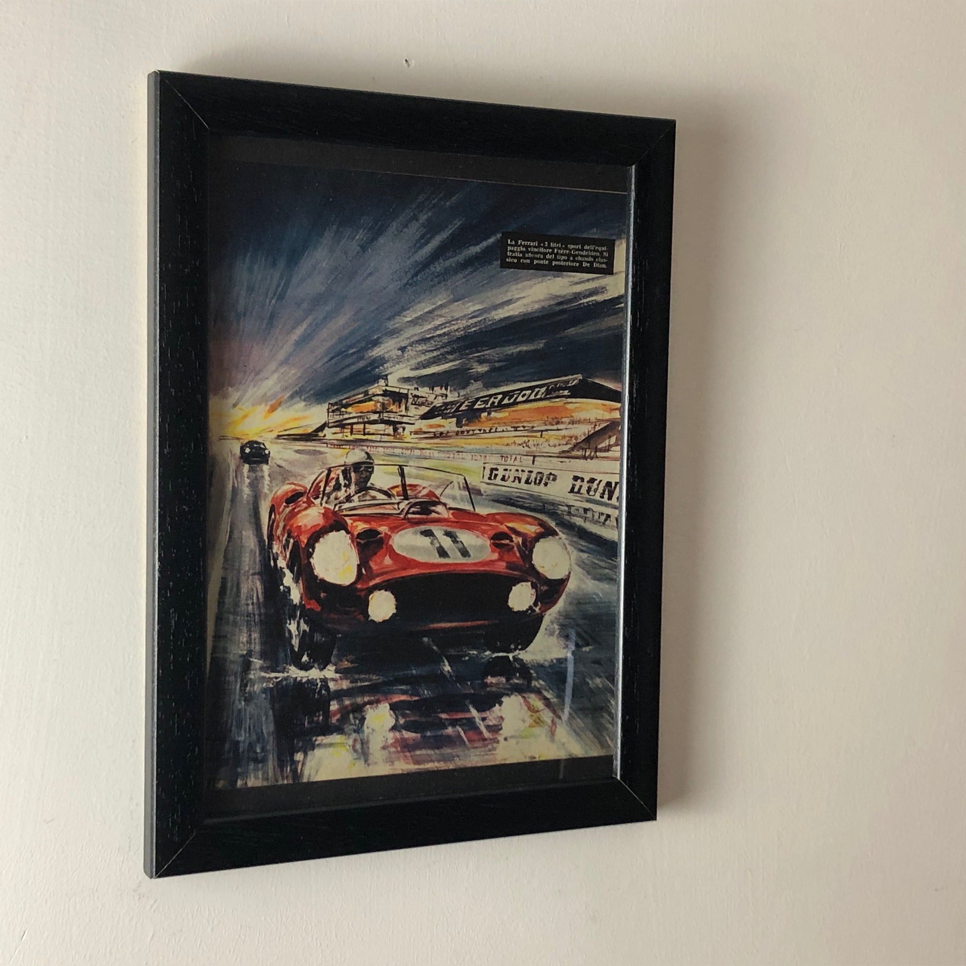 Ferrari, Illustrazione di Giovanni Alloisi Anno 1960 Ferrari 250 Testa Rossa Frère - Gendebien 24 ore di Le Mans - Raggi's Collectibles' Automotive Art