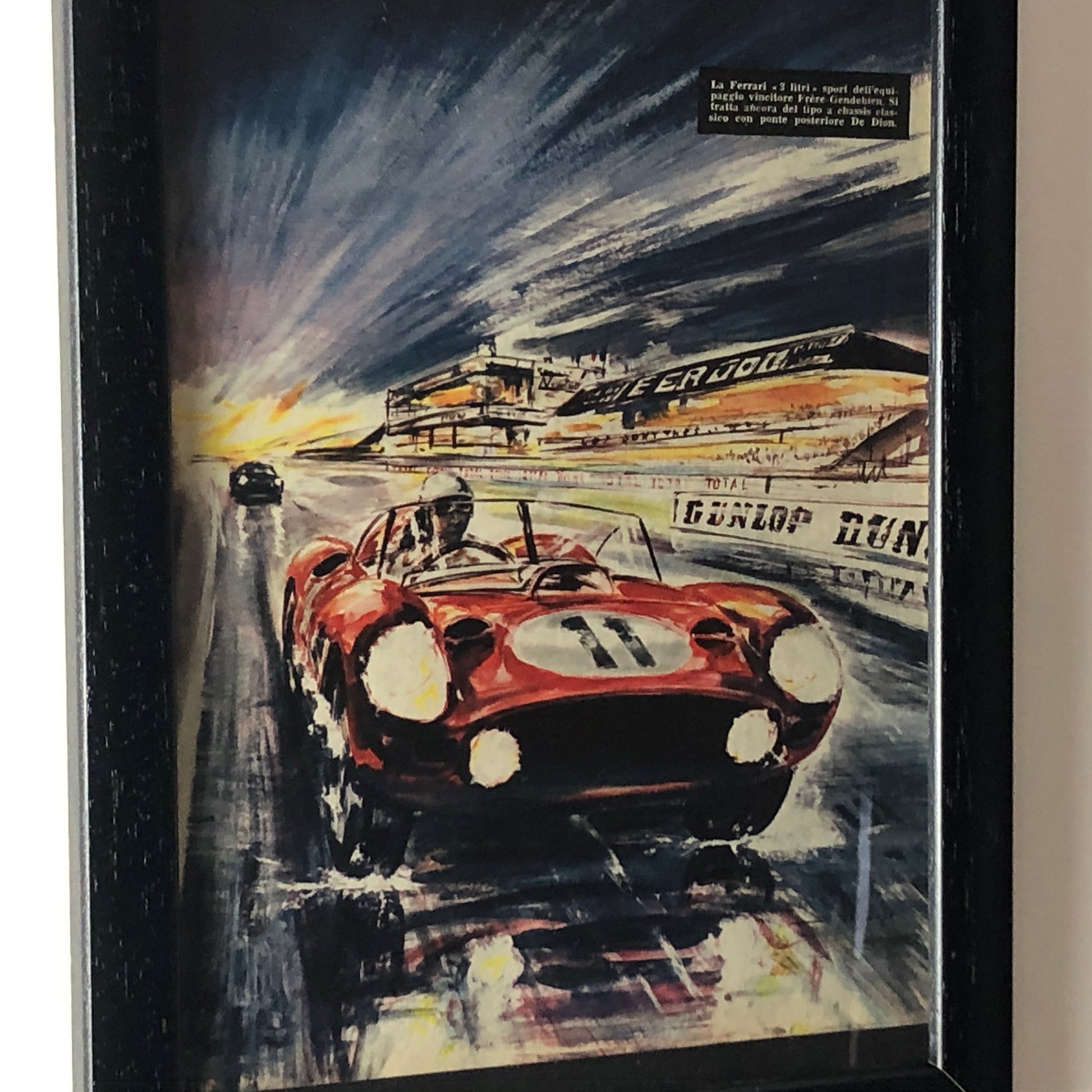 Ferrari, Illustrazione di Giovanni Alloisi Anno 1960 Ferrari 250 Testa Rossa Frère - Gendebien 24 ore di Le Mans - Raggi's Collectibles' Automotive Art