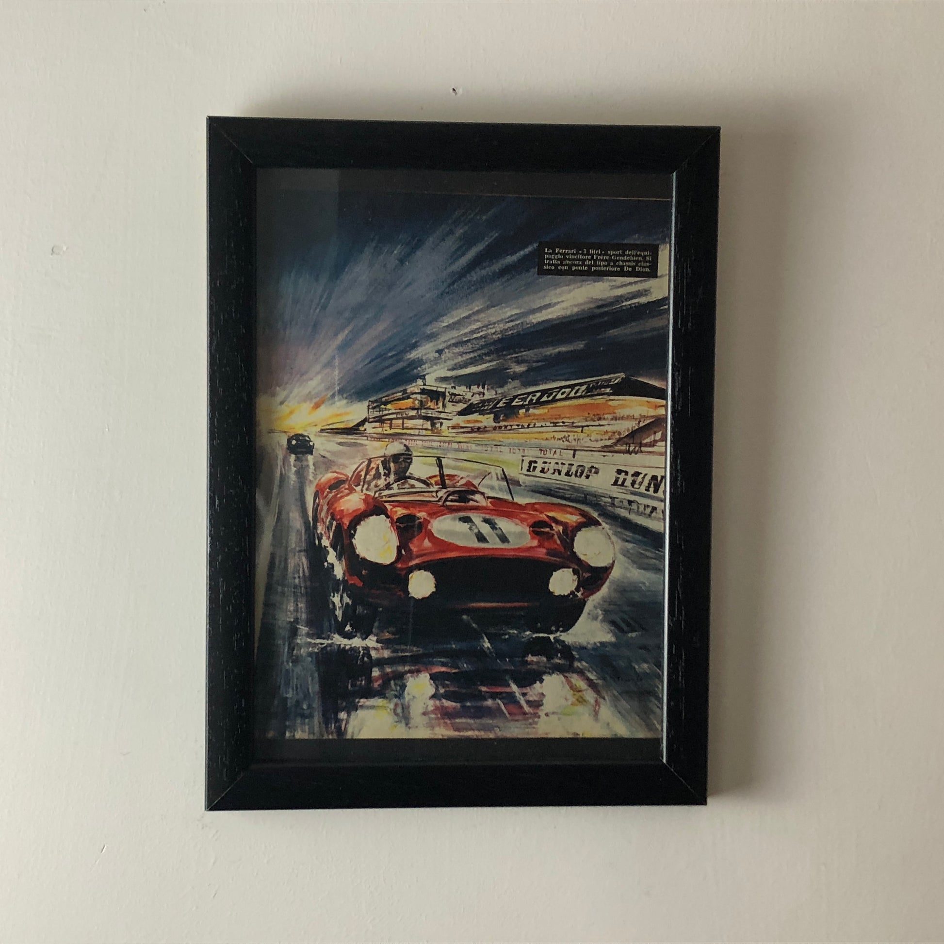 Ferrari, Illustrazione di Giovanni Alloisi Anno 1960 Ferrari 250 Testa Rossa Frère - Gendebien 24 ore di Le Mans - Raggi's Collectibles' Automotive Art