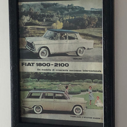 Fiat, Pubblicità Anno 1960 Fiat 1800 - 2100 Berlina e Familiare Station Wagon - Raggi's Collectibles' Automotive Art