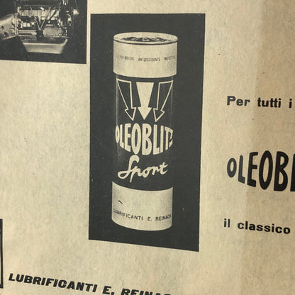 Oleoblitz, Pubblicità Anno 1960 Oleoblitz Termomix e Oleoblitz Sport - Raggi's Collectibles' Automotive Art