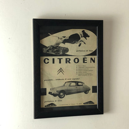 Citroën, Pubblicità Anno 1960 Citroën DS con Didascalia in Italiano - Raggi's Collectibles' Automotive Art