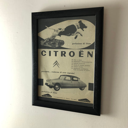 Citroën, Pubblicità Anno 1960 Citroën DS con Didascalia in Italiano - Raggi's Collectibles' Automotive Art