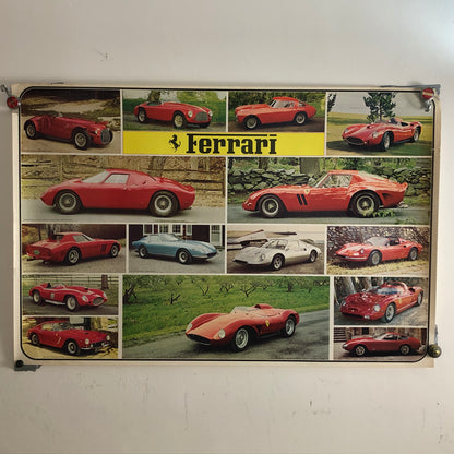 Ferrari Poster Ferrari Club of America Anni 70 con Didascalia in Inglese - Raggi's Collectibles' Automotive Art