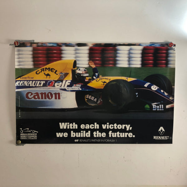 Renault Williams F1 Poster With Each Victory We Built the Future World Champion 1992 1993 Alain Prost
