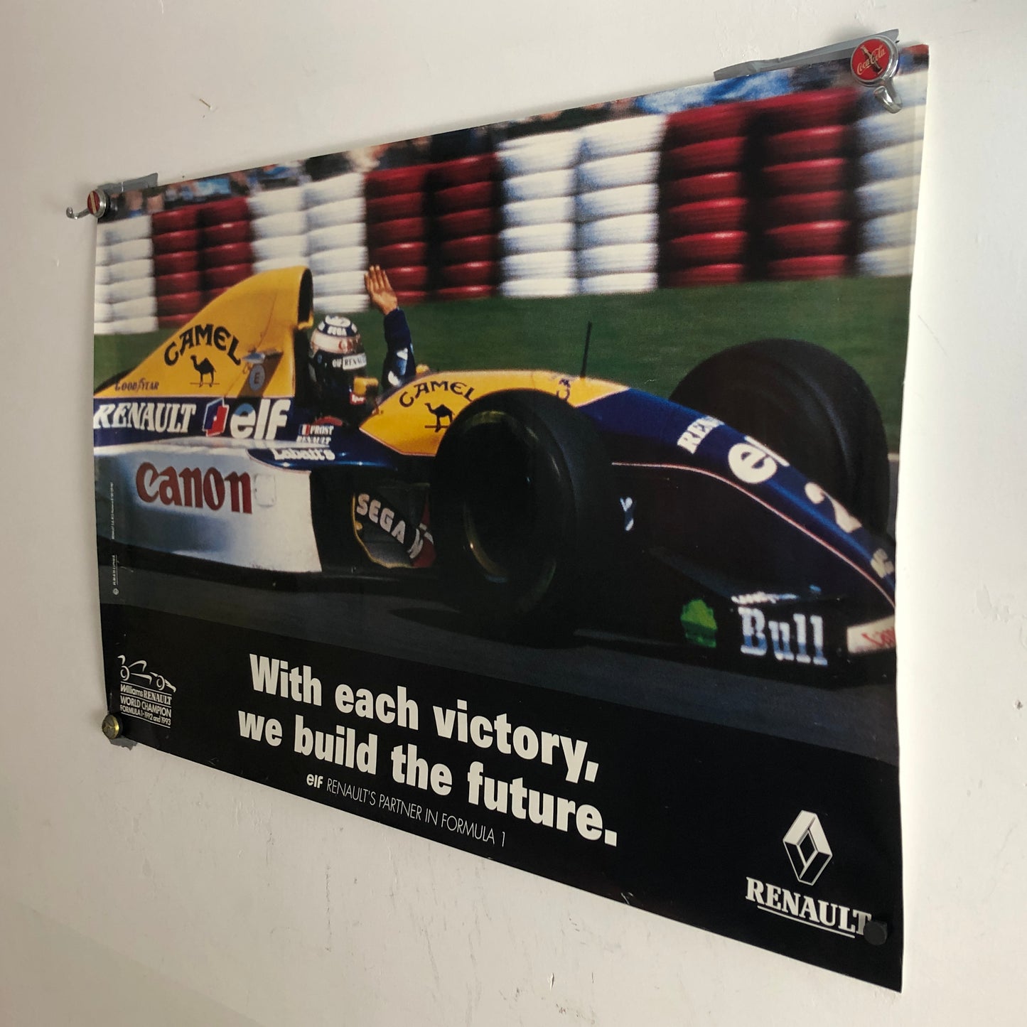 Renault Williams F1 Poster With Each Victory We Built the Future World Champion 1992 1993 Alain Prost