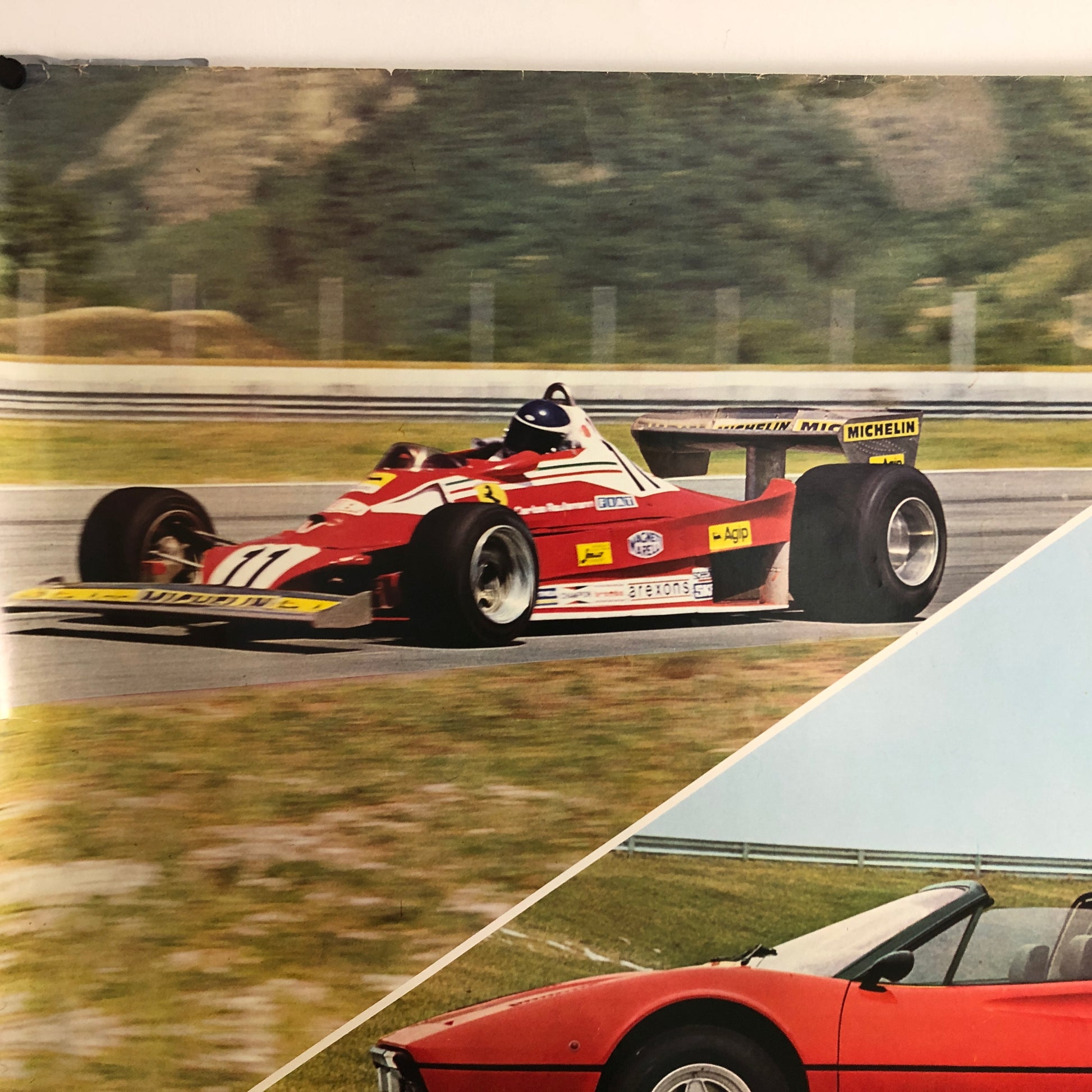 Ferrari, Poster Ferrari 308 GTS e Carlos Reutemann Realizzato per Ferrari e Michelin nel 1978 - Raggi's Collectibles' Automotive Art