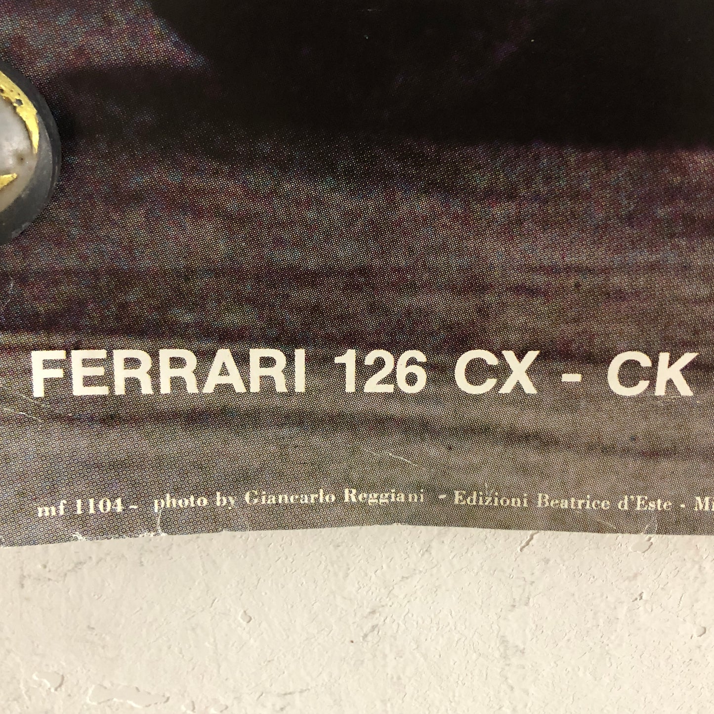 Ferrari Poster Ferrari 126 CX - CK con Gilles Villeneuve e Didier Pironi Anni 70