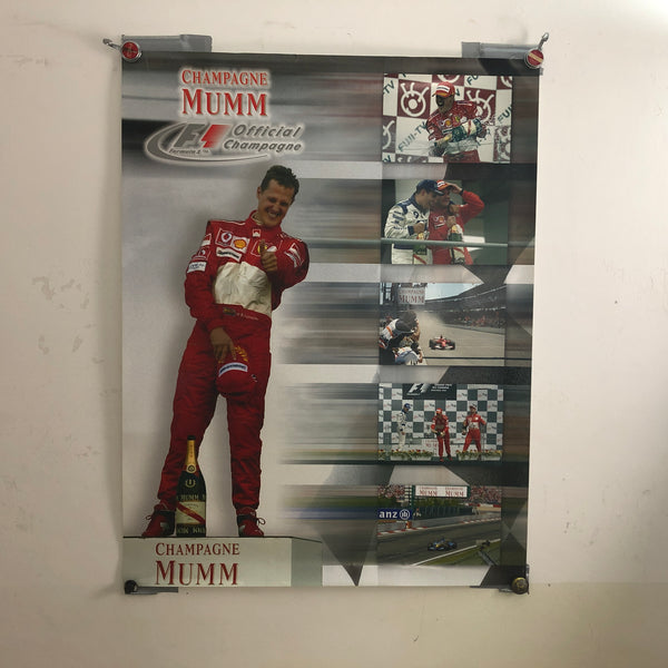Champagne MUMM, Poster Michael Schumacher Ferrari Vittoria Gran Premio Canada 2004