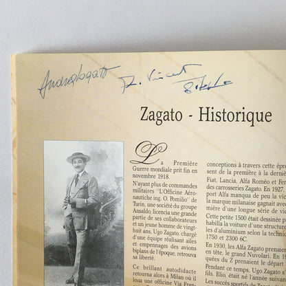 Zagato, Brochure Asta Speciale Carrozzeria Zagato con Autografo di Elio ed Andrea Zagato - Raggi's Collectibles' Automotive Art