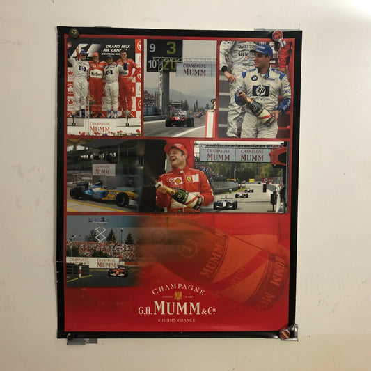 Champagne MUMM, Poster Stagione Formula 1 Anno 2003 con Michael Schumacher Ferrari - Raggi's Collectibles' Automotive Art