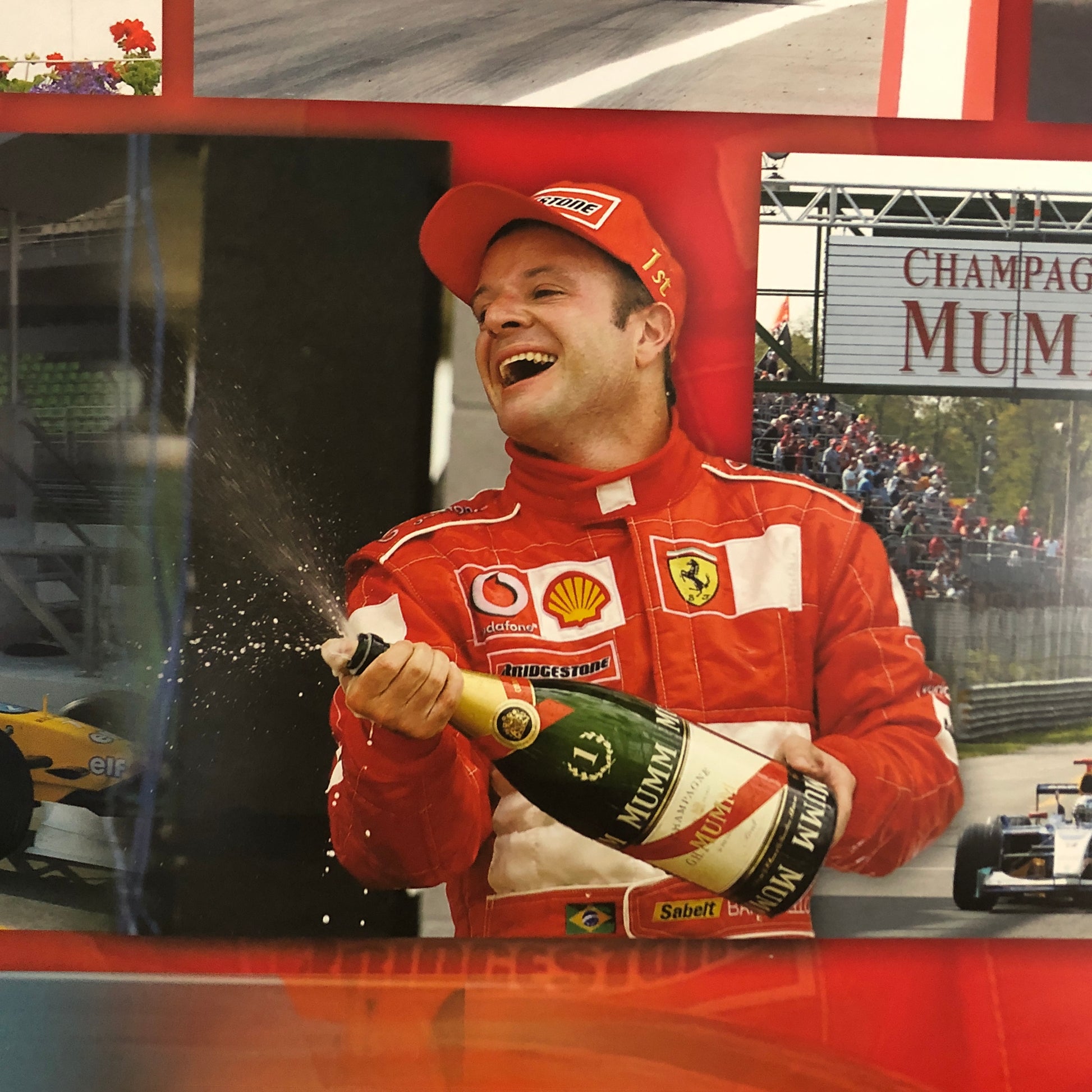 Champagne MUMM, Poster Stagione Formula 1 Anno 2003 con Michael Schumacher Ferrari - Raggi's Collectibles' Automotive Art