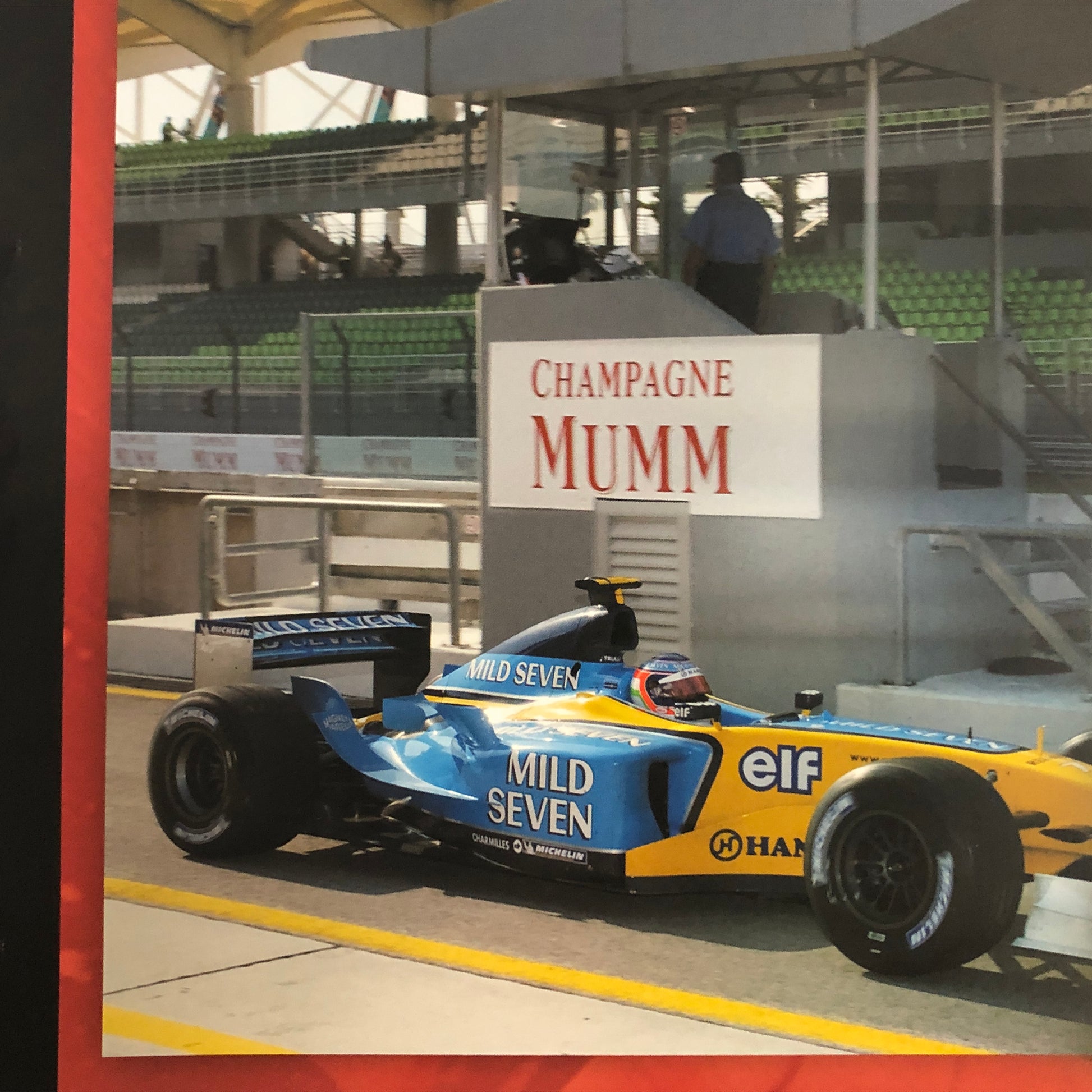 Champagne MUMM, Poster Stagione Formula 1 Anno 2003 con Michael Schumacher Ferrari - Raggi's Collectibles' Automotive Art