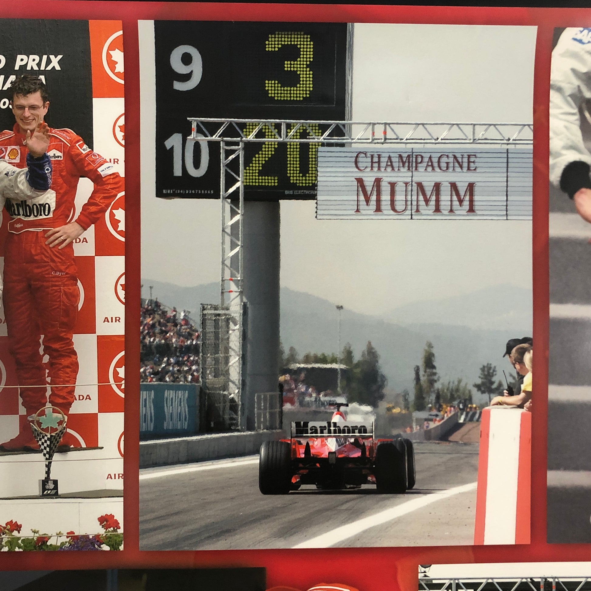 Champagne MUMM, Poster Stagione Formula 1 Anno 2003 con Michael Schumacher Ferrari - Raggi's Collectibles' Automotive Art