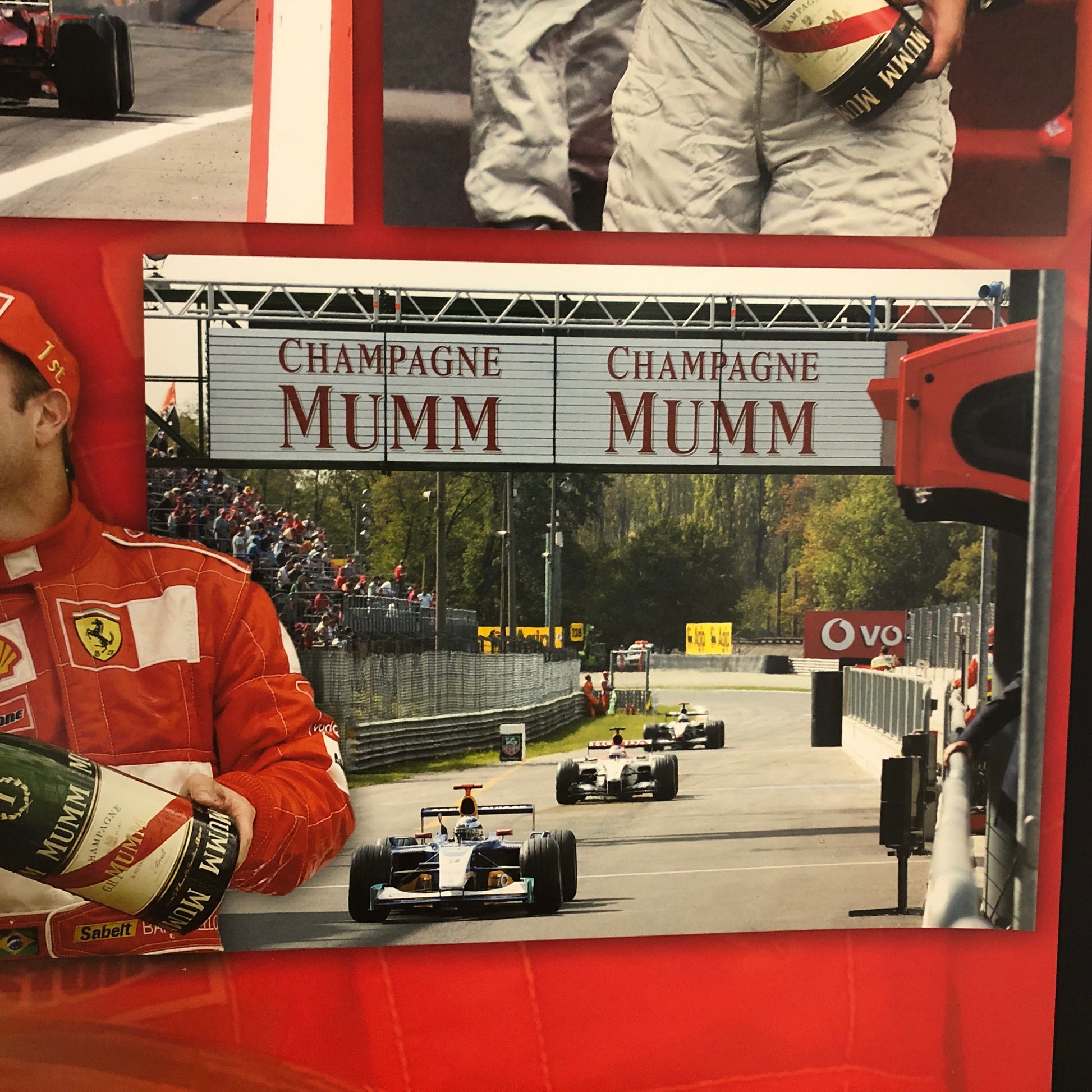 Champagne MUMM, Poster Stagione Formula 1 Anno 2003 con Michael Schumacher Ferrari - Raggi's Collectibles' Automotive Art