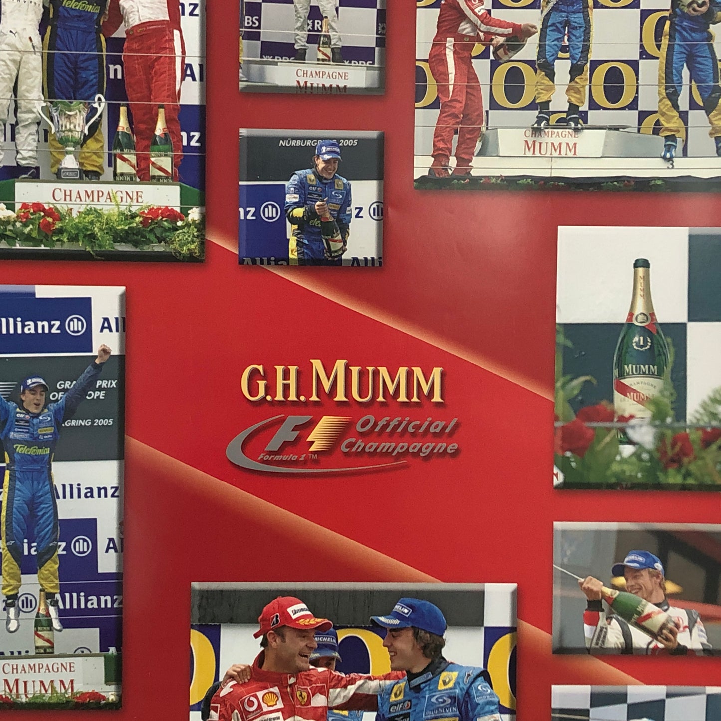 Champagne MUMM, F1 Season Poster Year 2005 Fernando Alonso Renault's First World Championship