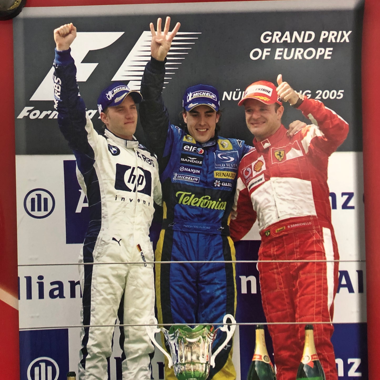 Champagne MUMM, F1 Season Poster Year 2005 Fernando Alonso Renault's First World Championship