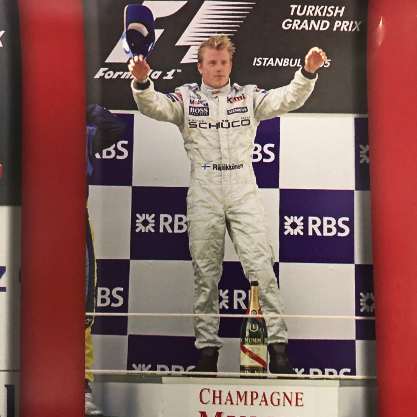 Champagne MUMM, Poster Stagione F1 Anno 2005 Primo Mondiale di Fernando Alonso Renault