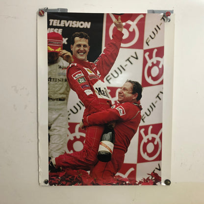 Champagne MUMM, Poster del Gran Premio di Suzuka Giappone 2000 Primo Mondiale di Michael Schumacher con Ferrari - Raggi's Collectibles' Automotive Art