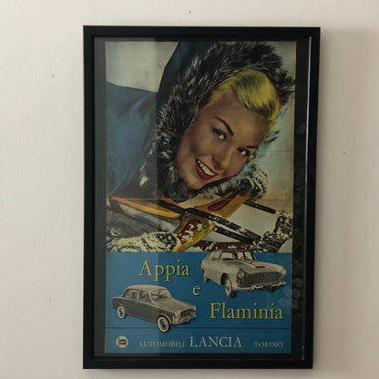 Lancia Pubblicità Anno 1960 Lancia Appia e Flaminia - Raggi's Collectibles' Automotive Art