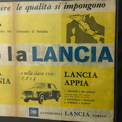 Lancia Pubblicità Anno 1959 Lancia Appia e Flaminia Vittoria Mobilgas Economy Run 59 - Raggi's Collectibles' Automotive Art