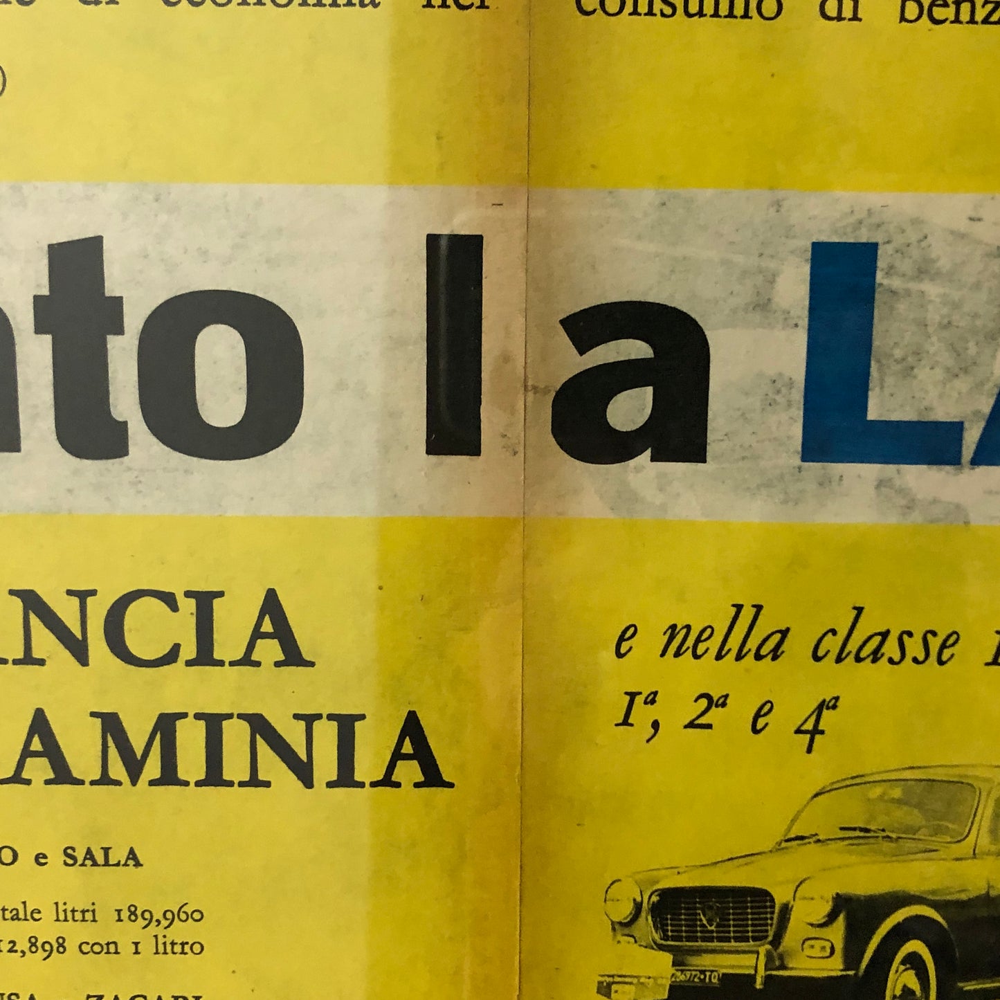 Lancia Pubblicità Anno 1959 Lancia Appia e Flaminia Vittoria Mobilgas Economy Run 59