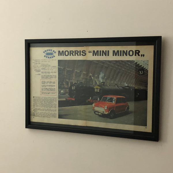 Morris Advertisement Year 1960 Morris Mini Minor Road Test with Caption in Italian