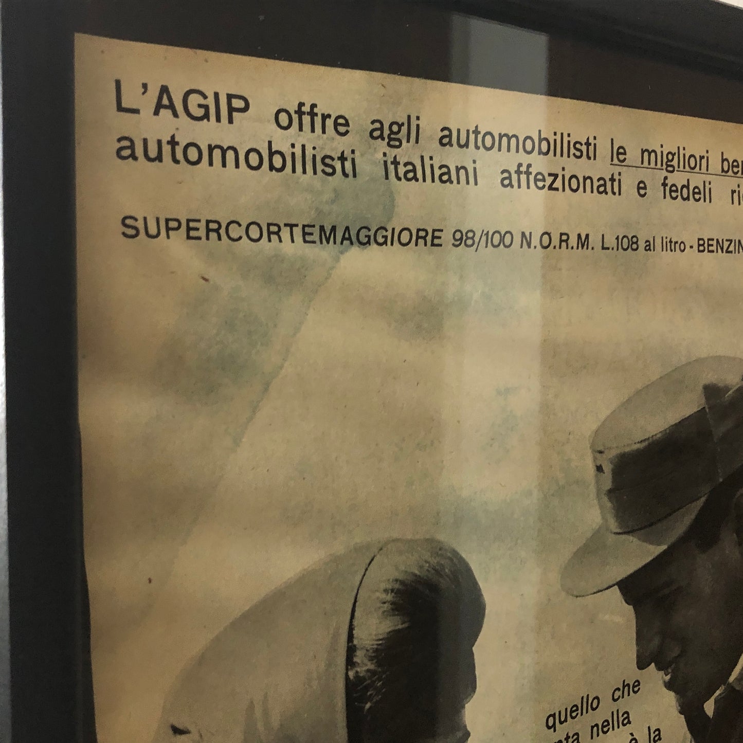 Agip, Pubblicità Anno 1960 Stazione di Servizio Agip la Migliore Benzina al Migliore Prezzo