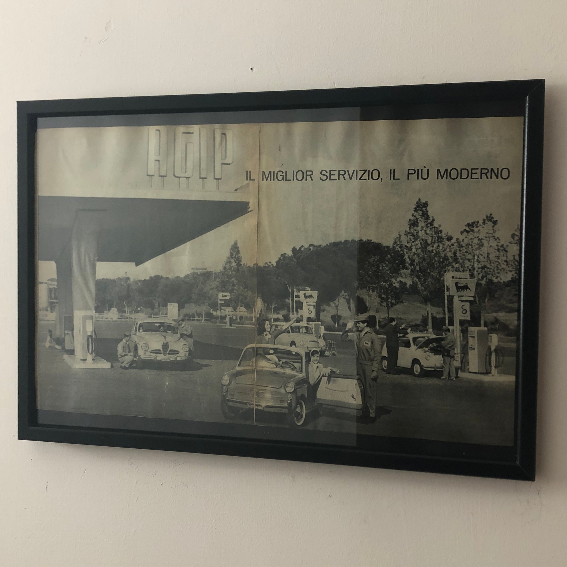 Agip, Pubblicità Anno 1960 Agip il Migliore Servizio, il Più Moderno - Raggi's Collectibles' Automotive Art