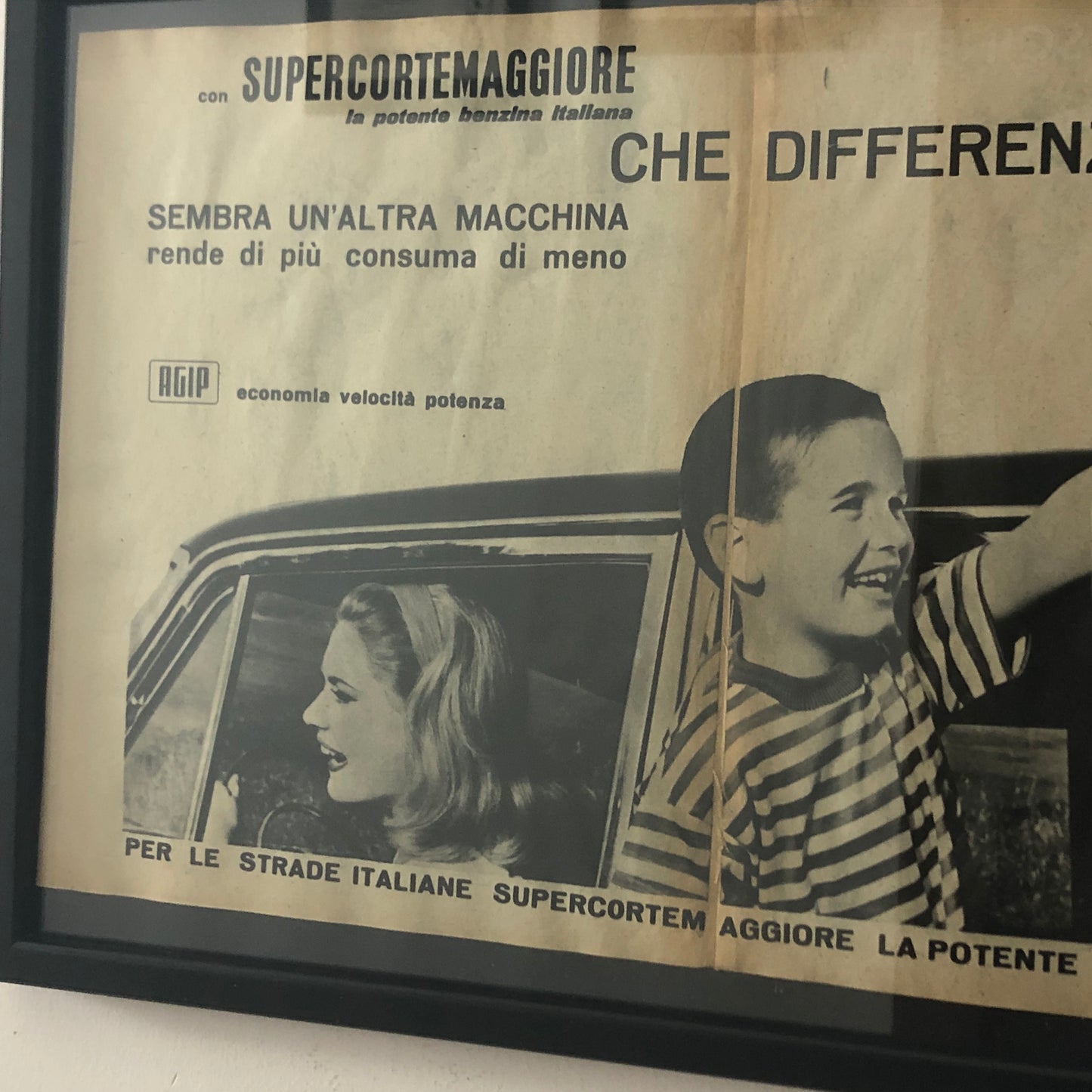 Agip, Advertisement Year 1960 Agip - Supercortemaggiore that Makes More Difference and Consumes Less
