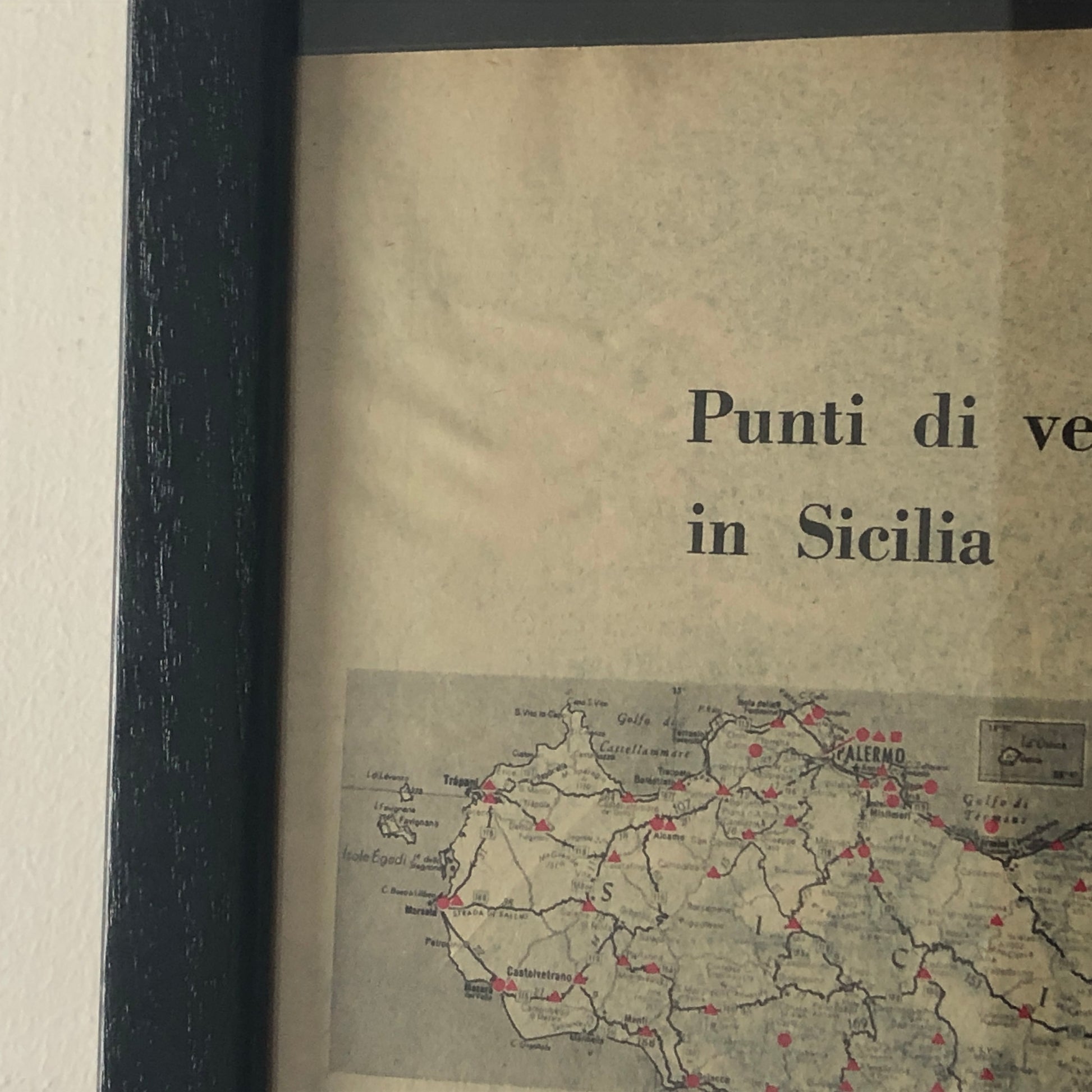 Esso, Pubblicità Anno 1960 Punti Vendita - Stazioni di Servizio Esso in Sicilia - Raggi's Collectibles' Automotive Art