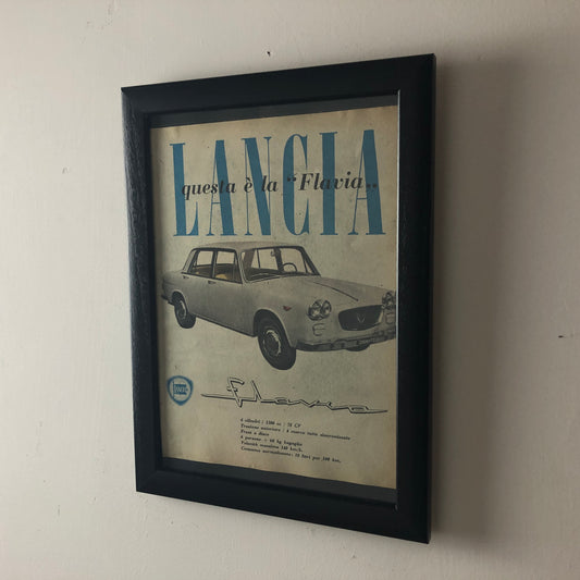 Lancia, Pubblicità Anno 1960 Questa è la Lancia Flavia - Raggi's Collectibles' Automotive Art