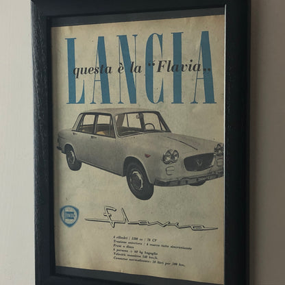 Lancia, Pubblicità Anno 1960 Questa è la Lancia Flavia - Raggi's Collectibles' Automotive Art