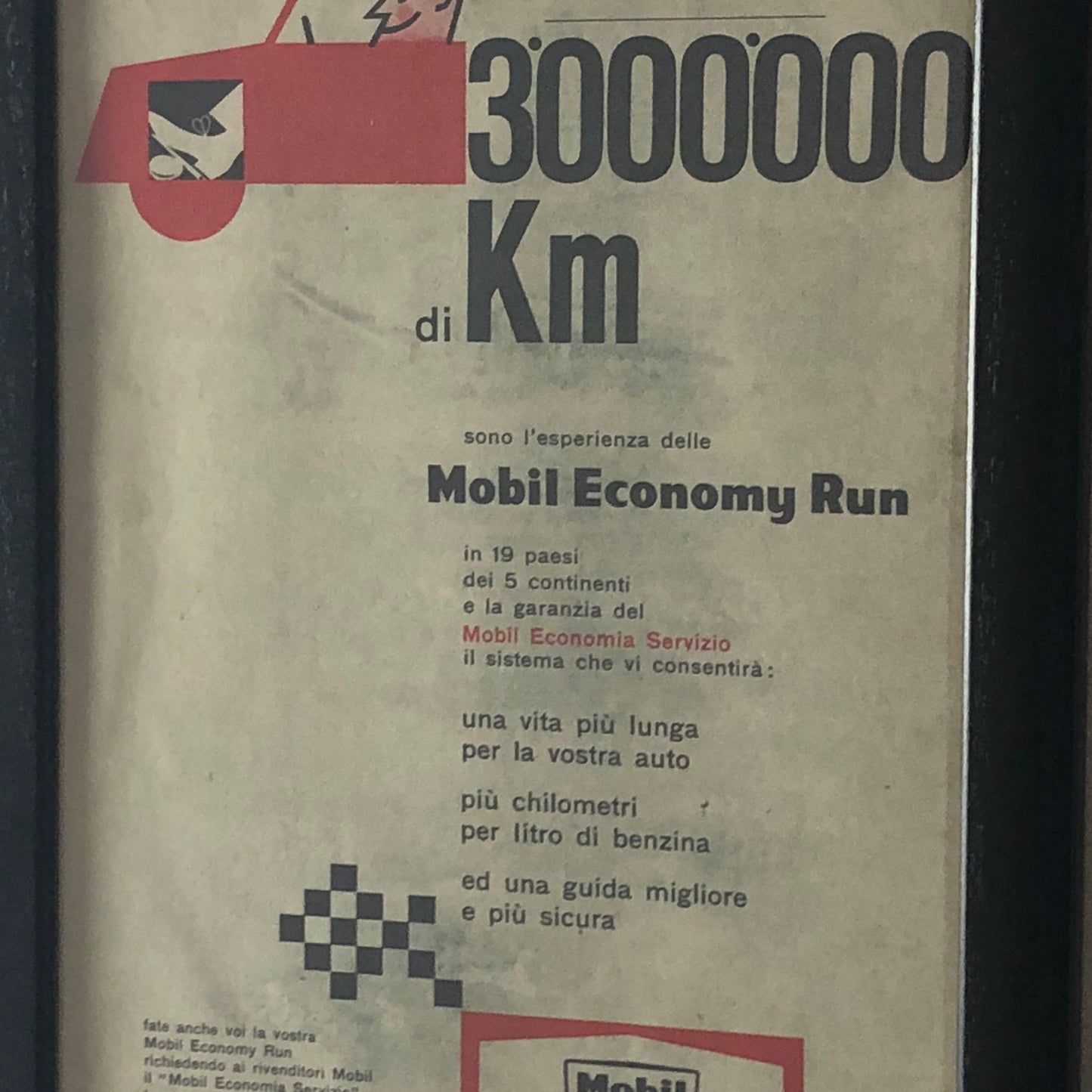 Mobil, Pubblicità Anno 1960 Mobil Economy Run 60